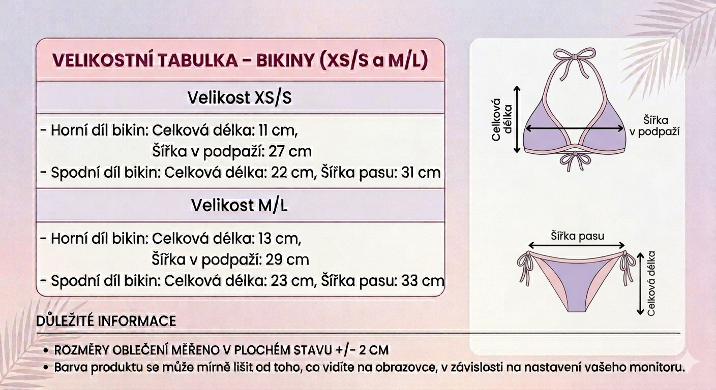 Bikiny bez sukně